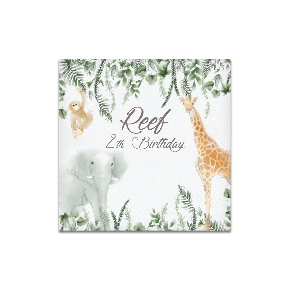 מדבקות נייר דגם חיות הג'ונגל ריף